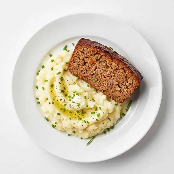 Keto Meatloaf with Mashed Cauliflower